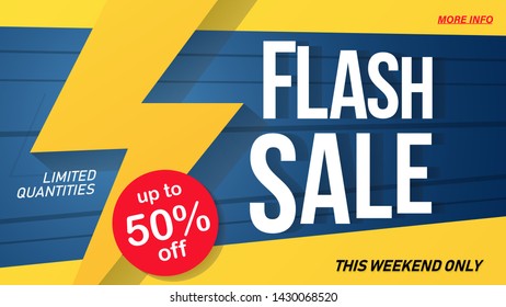 Flash Sale banner template design.