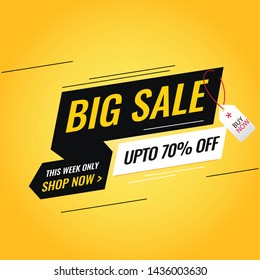 Flash sale banner template design