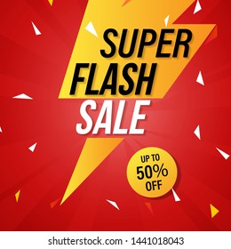 Flash Sale banner template design.