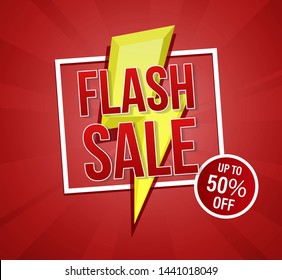 Flash Sale banner template design.