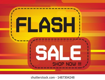 Flash Sale banner template design. Vector illustration. eps 10.