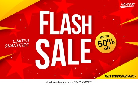 Flash Sale banner template design.