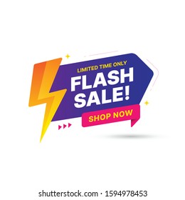 Flash Sale banner template design, Big sale special offer. end of season special offer banner. abstract promotion graphic element. vector illustration.