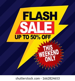 flash Sale Banner Template. flash Sale Banner Design. Vector 