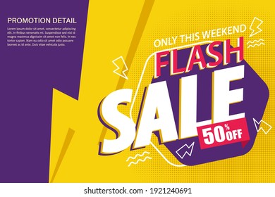 plantilla de banner de venta flash. diseño de banner de venta flash. Vector 