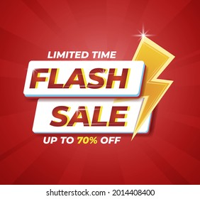 Flash Sale Banner Template Design. Vektor EPS10