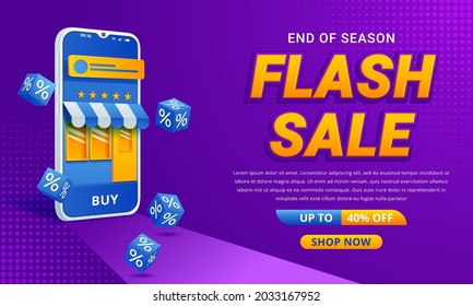 Flash sale banner template design