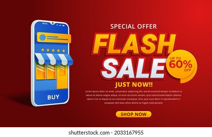 Flash sale banner template design