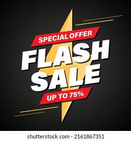 Flash sale banner template design for web or social media.