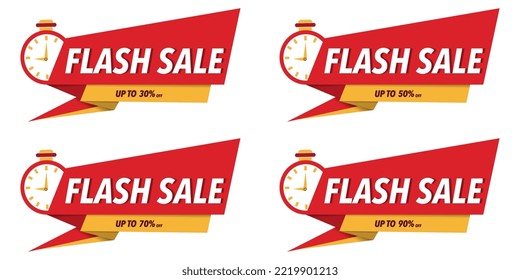 Flash sale banner template design for web or social media. Special offer discounts, One day big sale, special offers. Sales banner template design, Super Sale, end of season special offer banner.