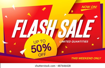 Flash sale banner template design