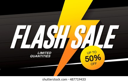 Flash sale banner template design