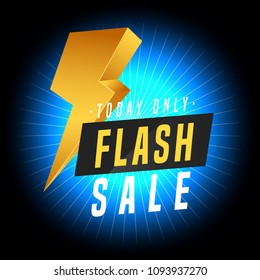 Flash Sale banner template design.Vector illustration.