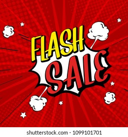 Flash Sale banner template design.Vector illustration.