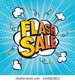 Flash Sale banner template design.Vector illustration.