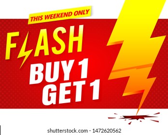 Flash sale banner template design.Vector design
