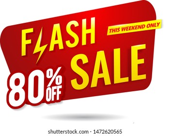 Flash sale banner template design.Vector design