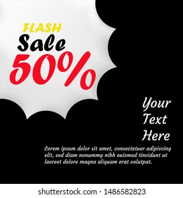  Flash Sale banner template design.Vector illustration.