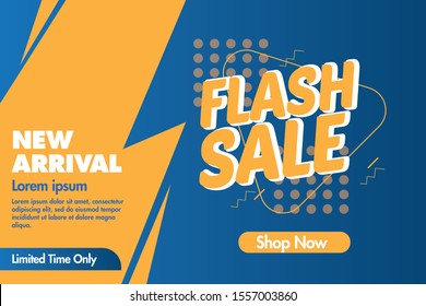 Flash Sale banner template design.Vector illustration.