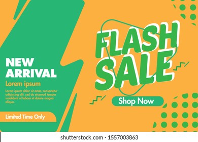 Flash Sale banner template design.Vector illustration.