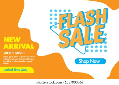 Flash Sale banner template design.Vector illustration.