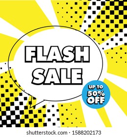 Flash Sale banner template design.Vector illustration.