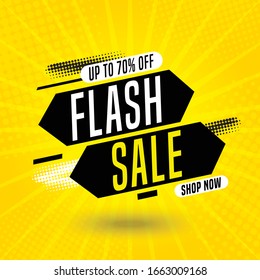 Flash Sale banner template design.Vector illustration.