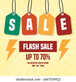 Flash Sale Banner Template Design.Vektorillustration Illustration.