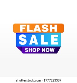 Flash Sale banner template design.Vector illustration.