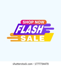 Flash Sale banner template design.Vector illustration.