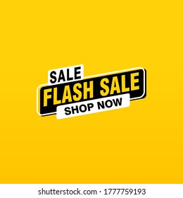 Diseño de plantillas de banner Flash Sale.Ilustración vectorial.