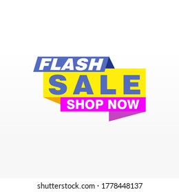 Flash Sale banner template design.Vector illustration.