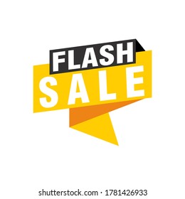 Flash Sale banner template design.Vector illustration.