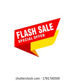 Flash Sale banner template design.Vector illustration.