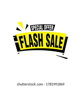 Flash Sale banner template design.Vector illustration.