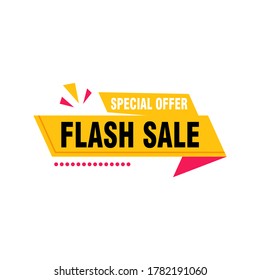 Flash Sale banner template design.Vector illustration.