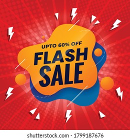 Diseño de plantillas de banner Flash Sale.Ilustración vectorial.