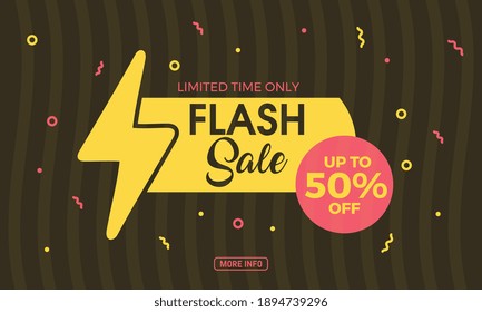 Flash Sale banner template design.Vector illustration.