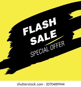 Flash Sale banner template design.Vector illustration.	