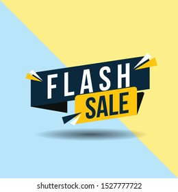 Flash Sale Banner. Template icon Design. Vector Illustration