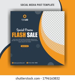 Flash sale banner template for social media