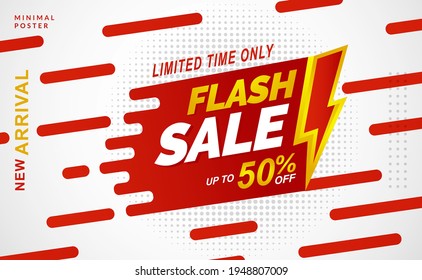 plantilla de banner de venta flash. ilustración vectorial