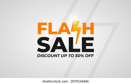 Ilustración de vectores de plantillas de pancartas de venta flash