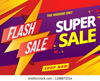 flash sale banner template.super promotion