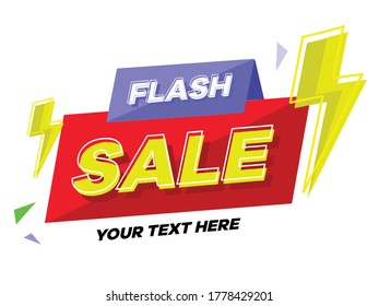 flash sale banner vector design illustration