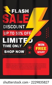 Diseño vectorial de banners de venta en flash
