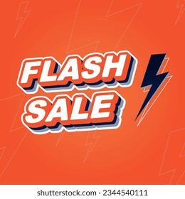 Flash Sale banner vector design .Flash Sales Shopping poster template design for website, social media advertisement, Special Offer Flash Sale campaign discount price, limit time offer.