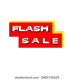 Flash Sale Banner Vector Red And Yellow Colors