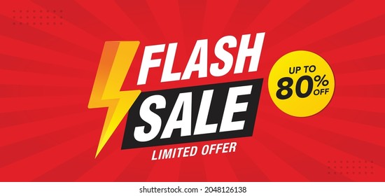 Flash sale banner vector template design