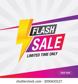Diseño de plantillas vectoriales de banner de Flash Sale